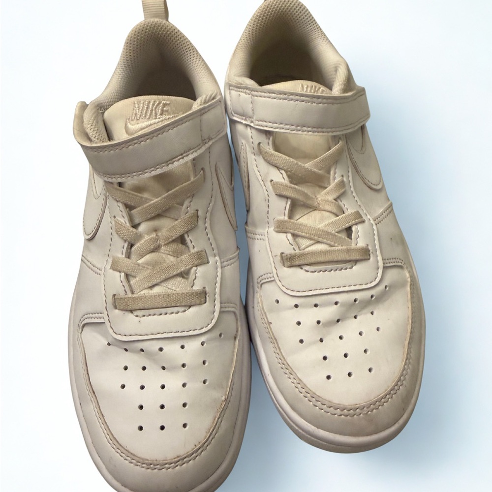 Nike Court Borough Low Recraft Big Kids Size 2 White Adjustable Strap - Picture 2 of 4